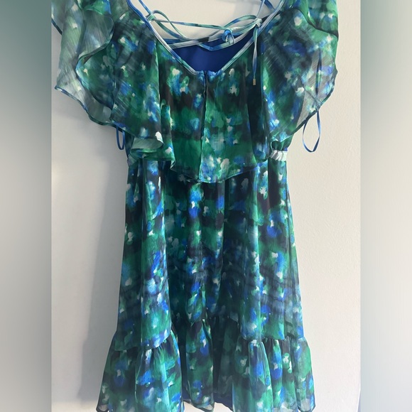 Karen Millen Floral Ruffle Mini Dress - Picture 4 of 5